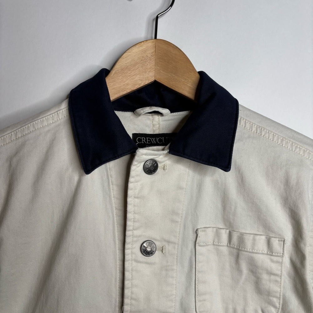 CrewCuts Collection kids' striped chore shirt-jacket size 8-9 - Picture 3 of 10